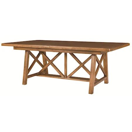 Timber Ridge Extension Dining Table with Trestle Base